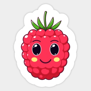 Cute Kawaii Raspberry Sticker